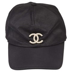 Chanel Black Pearl CC Silk Baseball Cap