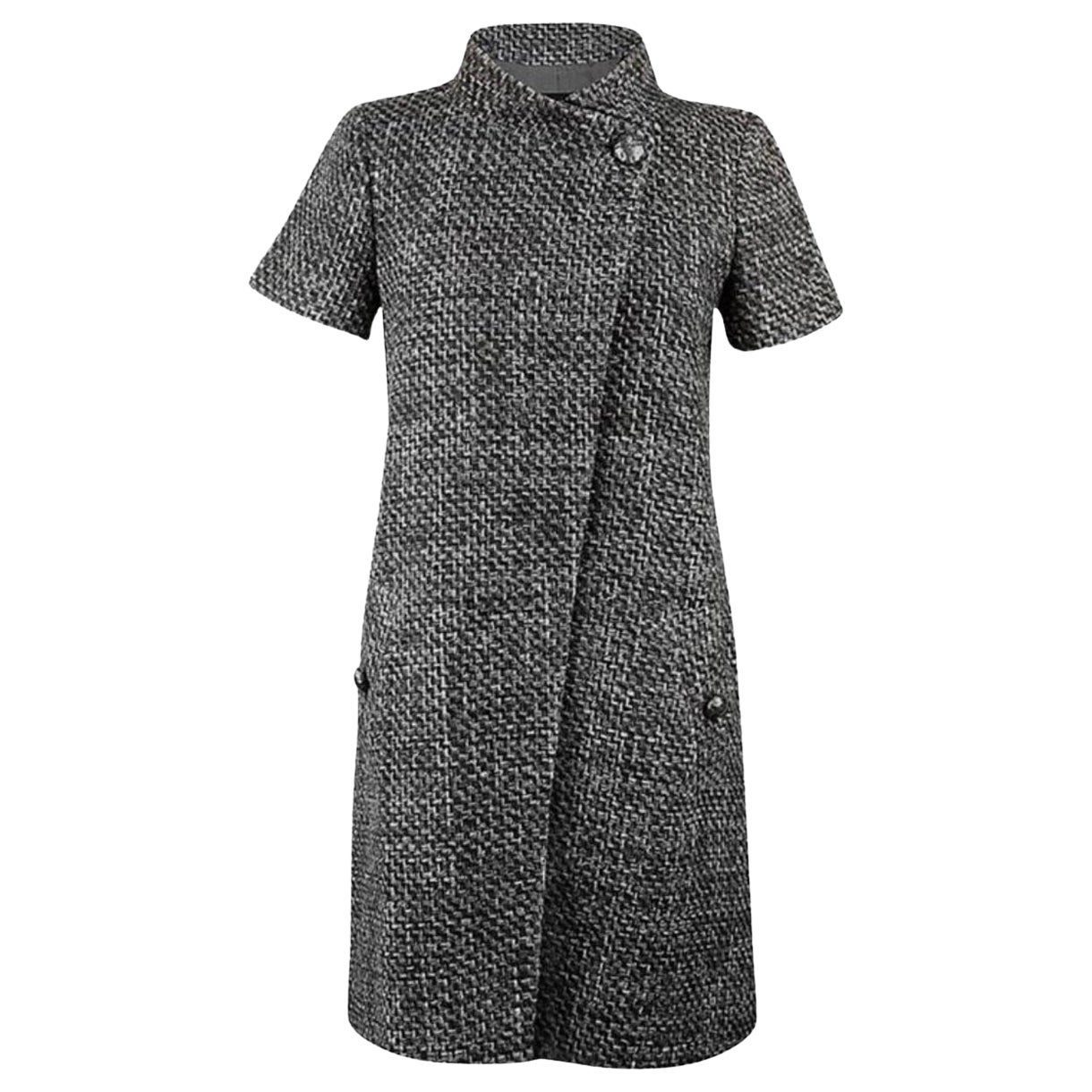 Chanel Lily Allen Style Grey Tweed Jacket For Sale