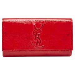 Pochette Belle De Jour in vernice rossa Yves Saint Laurent