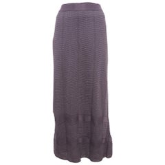 M Missoni Maxi gonna in maglia viola chiaro con motivo Chevron S.I.M.