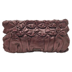 Prada Bolso de piel plisado Mirtillo morado