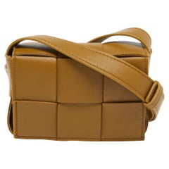 Bottega Veneta Brown Intrecciato Leather Mini Candy Cassette Crossbody Bag
