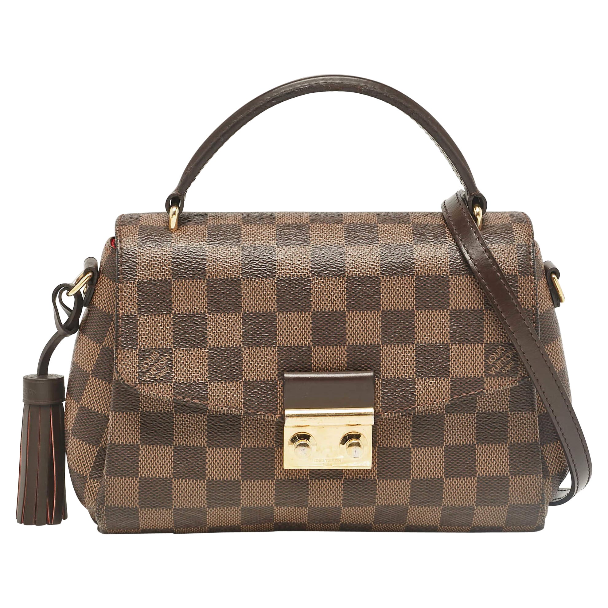 Louis Vuitton Damier Ebene Canvas Croisette Bag For Sale
