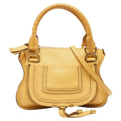 Chloé Yellow Leather Small Marcie Shoulder Bag