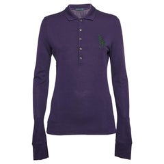 Polo Ralph Lauren Polo à manches longues en piqué de coton violet M