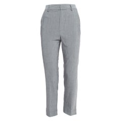 Ganni - Pantaloni da cerimonia in crepe stretch grigio S