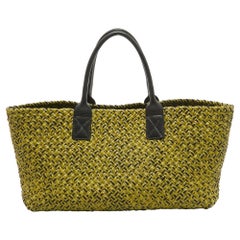 Bottega Veneta Green Intrecciato Leather Limited Edition 302/750 Cabat Tote