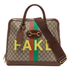 Gucci Brown/Beige GG Supreme Canvas Horsebit 1955