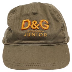 D&G Junior Gorra de béisbol de algodón bordada verde S