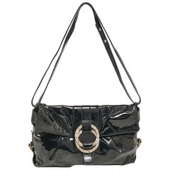 Borsa a tracolla Chandra Flap in pelle nera di Bvlgari
