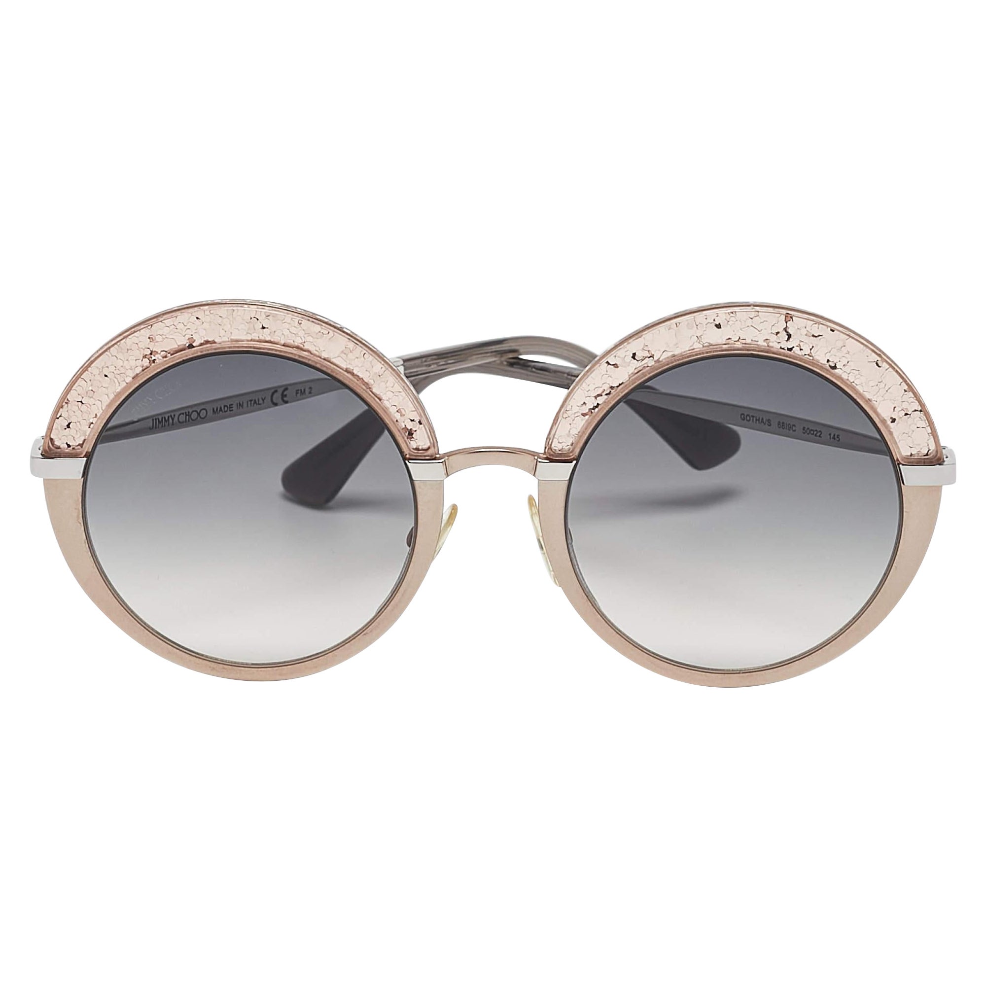 Jimmy Choo Gafas de sol redondas Gotha/S Gradiente Gris/Melocotón en venta