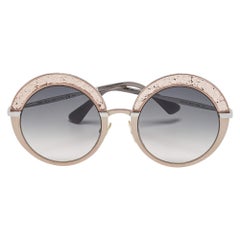 Used Jimmy Choo Grey/Peach Gradient Gotha/S Round Sunglasses