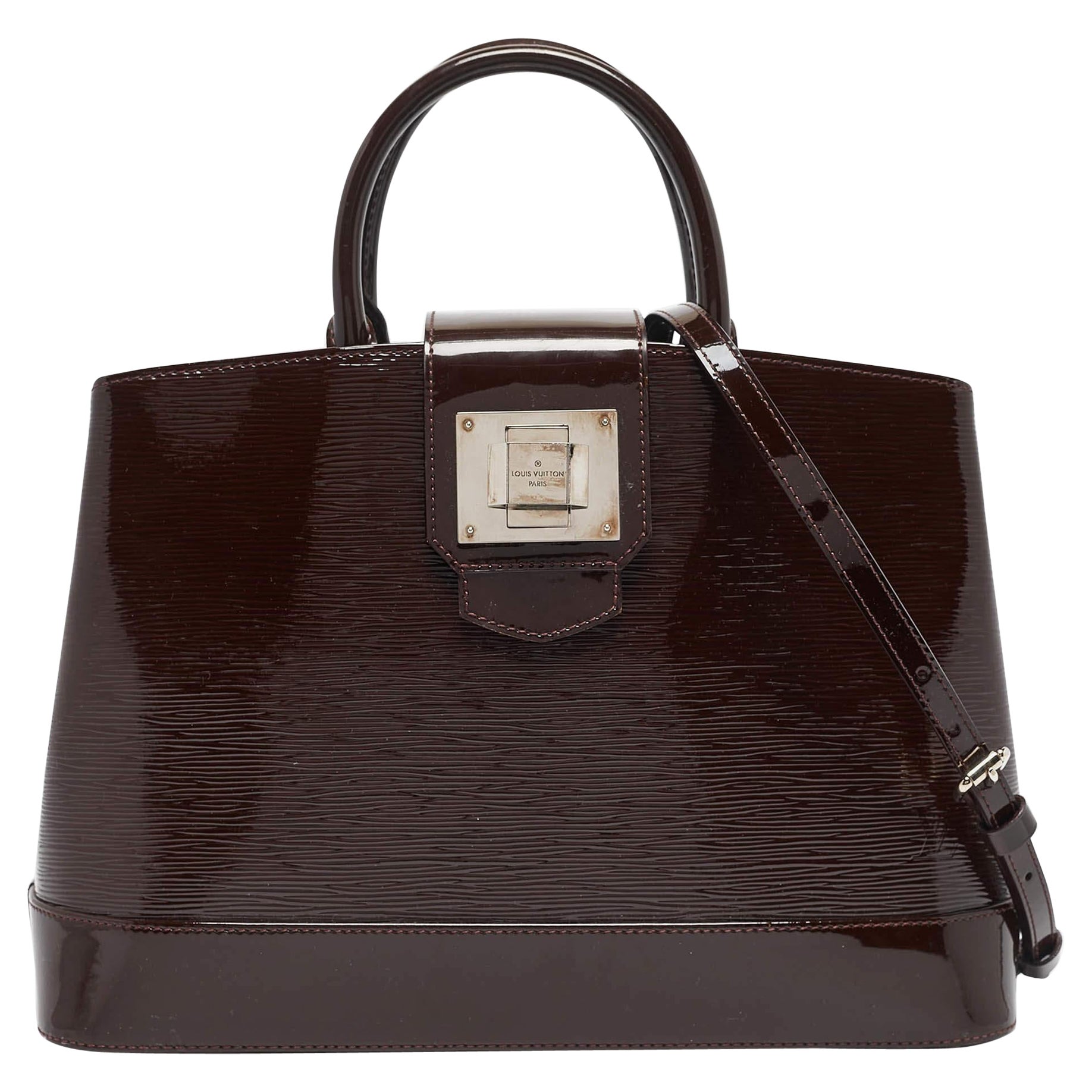 Louis Vuitton Prune Electric Epi Leather Mirabeau GM Bag For Sale