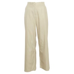 Max Mara Beige Cotton Blend Trousers M
