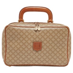 Borsa Celine Tan/Beige in tela Macadam Coates con manico superiore