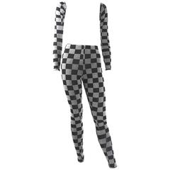 Maison Margiela White Label Checker Board Leggings and Arm Covers 6