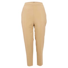 Elisabetta Franchi Brown Crepe Hose mit Knopfleiste M