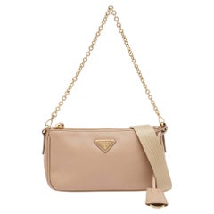 Prada Beige Saffiano Lux Leather Re-Edition 2000 Bag