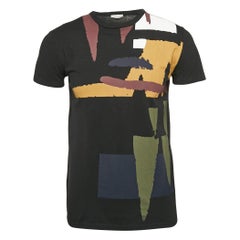 Dior Homme Black Printed Cotton Jersey Crew Neck T-Shirt XS