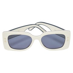 Dior White/Navy Blue DiorPacific S1U Square Sunglasses