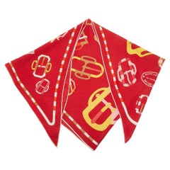 Hermès Printed Cashmere Blend Bouclerie Moderne en Casaques Giant Triangle Scarf