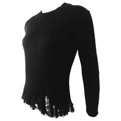 Junya Watanabe 2001 Collection Ribbed Laddered Sweater