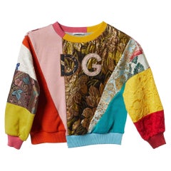 Dolce & Gabbana Multicolor Brocade Patchwork Jumper 5 Yrs