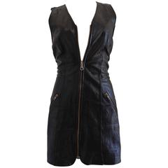 Moschino Cheap & Chic Black Leather Dress 5