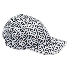 Burberry Gorra de béisbol de algodón con monograma TB blanco/azul L