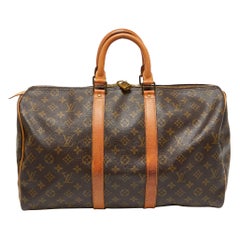 Louis Vuitton Monogram Canvas Keepall Bandoulière 45 Bag