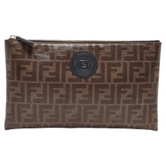 Fendi Tobacco Zucca Coated Canvas FFreedom Pouch