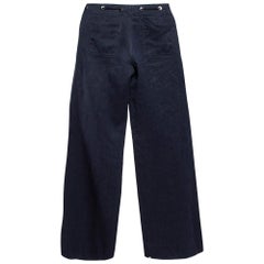 Loro Piana Pantalon large en lin bleu Drill S