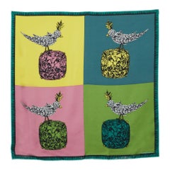 Tiffany & Co. Sciarpa quadrata in seta multicolore Bird On a Rock
