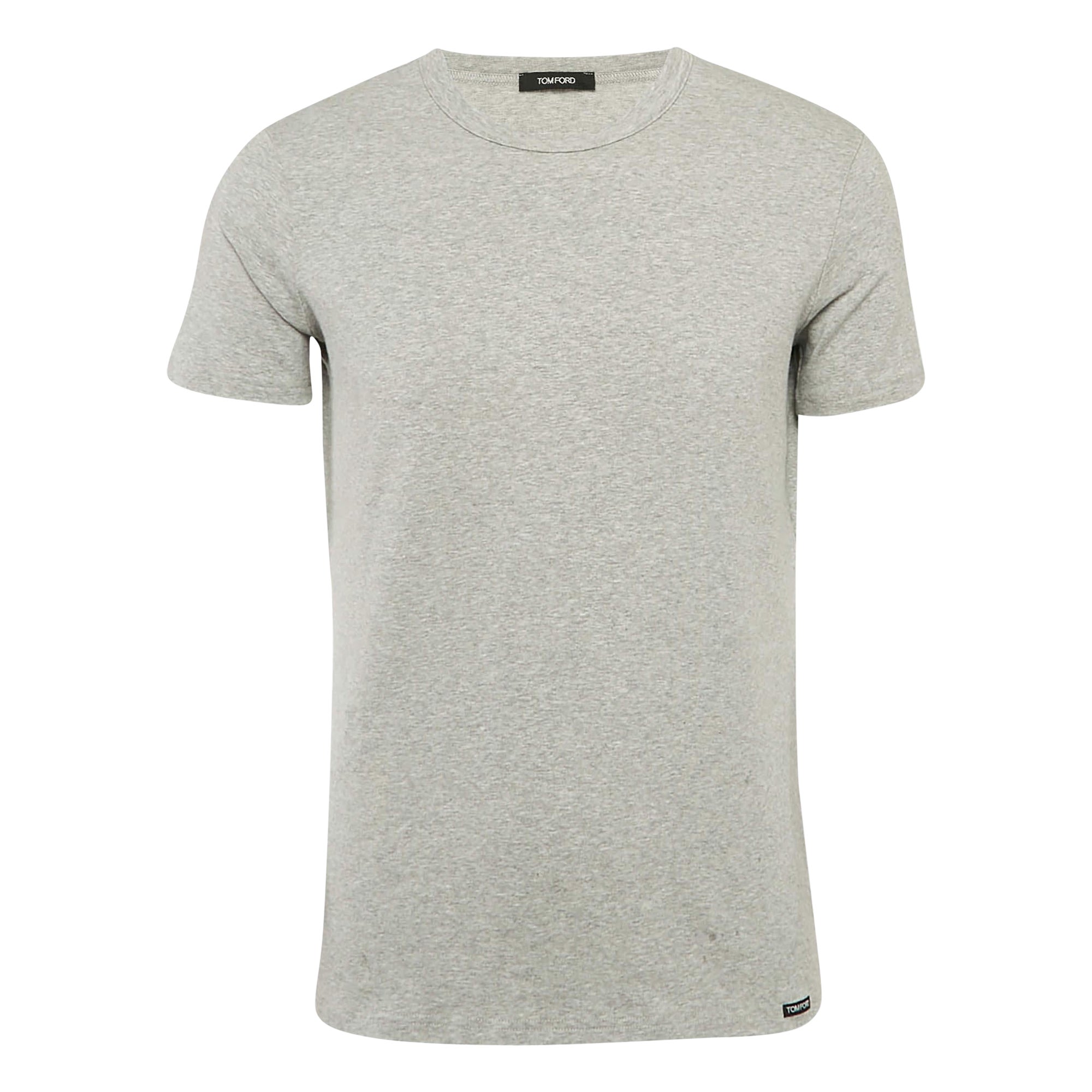 Tom Ford - Maglietta a girocollo in jersey grigio melange L.