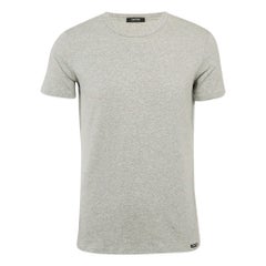 Tom Ford T-Shirt col ras du cou en jersey mélangé gris L
