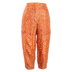 Stella McCartney Orange Ditsy Seidenhose mit Blumendruck M