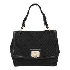 Borsa a tracolla in tela e pelle nera firmata Givenchy