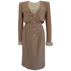 1976 Vestito Valentino Beije Crema