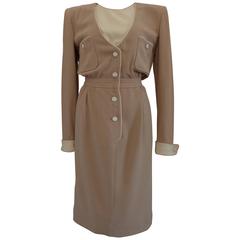 1976 Valentino Beije Cream Dress 11