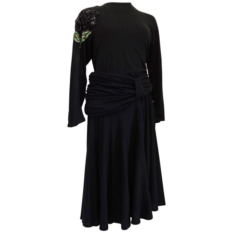 salvatore ferragamo black dress