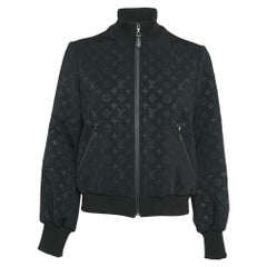 Louis Vuitton Black Monogram Embossed Technical Jersey Jacket M