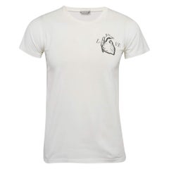 Dior Homme White Love Print Cotton Jersey T-Shirt M