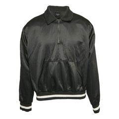 Fear of God Chaqueta negra de nailon con logotipo y parches M