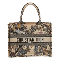 Dior Multicolor Embroidered Canvas Medium Garden Book Tote