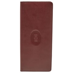 Cartier Red Leather Must de Cartier Bifold Long Wallet