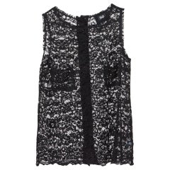 D&G Black Lace Sleeveless Top M