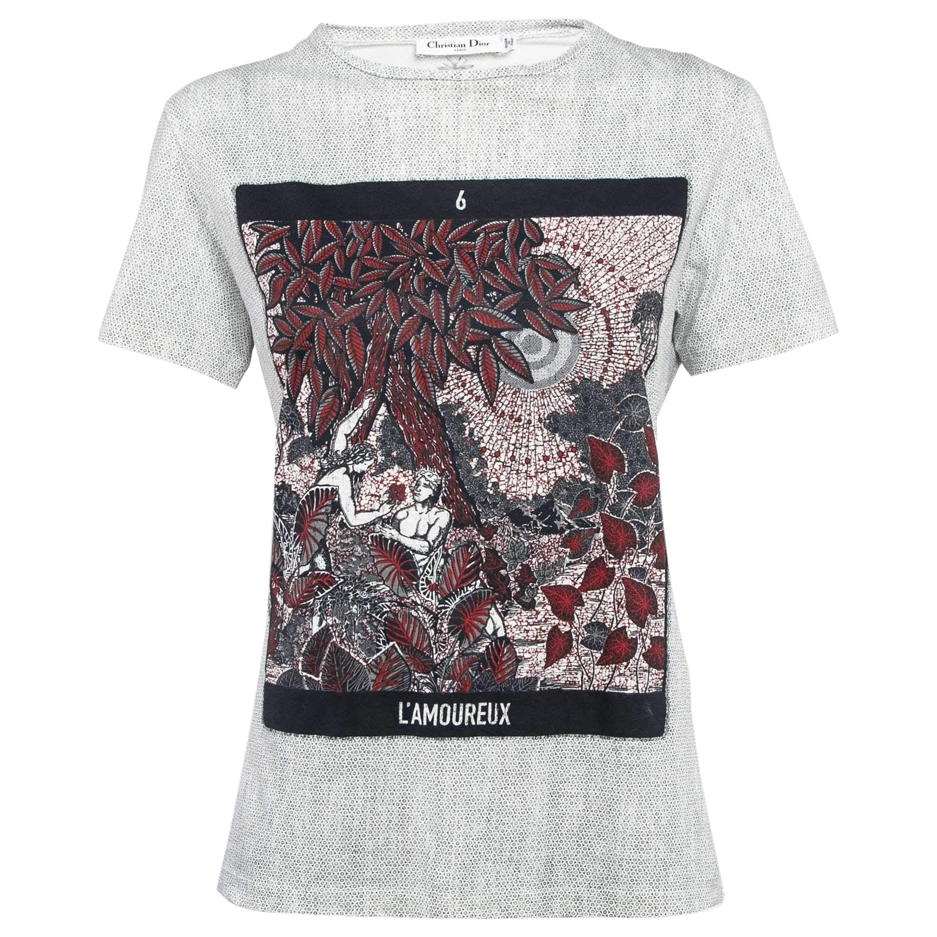 Dior - T-shirt blanc imprimé L'Amoureux XS