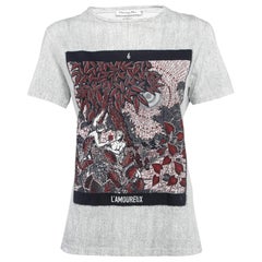 Dior White L'Amoureux Print Cotton T-Shirt XS