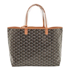 Bolso Goyard PM de piel y lona recubierta de Goyardine marrón Saint Louis