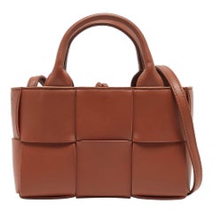 Bottega Veneta Brown Intrecciato Leather Candy Arco Tote